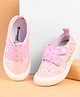 Cute Walk by Babyhug Velcro Closure Casual Shoes with Heart Print - Pink