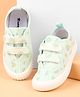 Cute Walk by Babyhug Velcro Closure Casual Shoes With Floral Print - Green