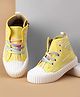 Cute Walk by Babyhug Laced Up Casual Shoes with Lace Detailing - Yellow