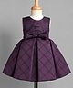 Bluebell Satin Knit Sleeveless Printed Pleated Party Dress - Wine