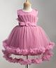 Bluebell Net Knit Sleeveless One Piece Dress with Bow Applique - Mauve