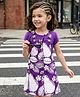 OLLINGTON ST. Woven Twill Printed Pinafore With Half Sleeves Top - Multicolour & Purple