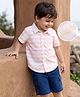 Babyhug Cotton Woven Half Sleeves Striped Shirt & Shorts Set - Multicolor