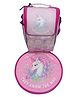 Echo Boomers Kids Lunch Bag with Round Table Mat | Unicorn Pink Print | Cute Reusable Lunch Set for Girls