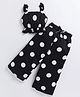 M'andy Woven Sleeveless Polka Dots Printed Coordinating Top & Pant Set - Black