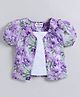 M'andy Georgette Half Puffed Sleeves Floral Printed Top & Solid Inner - Multi Colour