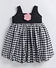 M'andy Sinker Woven Sleeveless Floral Applique Detailed Checked Dress - Multi Colour