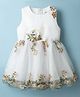 Mark & Mia Sleeveless Party Dress With Floral Embroidery - White