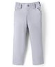 Rikidoos Cotton Woven Full Length Solid Trouser - Light Grey