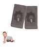 Dooky Baby Knee Pads  Soft Non-Slip Crawling Protectors for Comfort & Safety, Grey