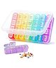 FunBlast Weekly Pill Organizer Box for Tablets, Vitamins & Capsules Pack of 1 - 28 Compartments (Multicolor)