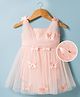 Mark & Mia Woven Sleeveless Party Frock Style Onesie With Butterfly Applique - Pink