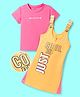 OLLINGTON ST. Cotton Knit Pinafore Dress With Inner Tee Sleeveless Pink 6-7 Years