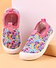Cute Walk by Babyhug Slip On Casual Shoes with Floral Print - Blue & Pink