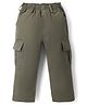 Rikidoos Cotton Woven Full Length Solid Cargo Pant - Olive Green