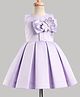 Bluebell Silk Woven Sleeveless Party Dress with Bow Applique - Lavender