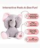 Fuzzbuzz Movers & Shakers Peek A Boo Manny Elephant, 3Y+, Grey | Soft Plush Toy for Kids | Cute, Safe & Gift-Friendly