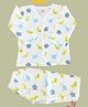Tittertots Organic Cotton Knit Full Sleeves Sea Life Printed Coordinating Shirt & Pant Night Suit - Multi Colour
