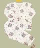 Tittertots Organic Cotton Knit Full Sleeves Elephant Printed Coordinating Shirt & Pant Night Suit - Multi Colour