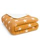 Bumpers Printed Single Fleece Blanket for AC Room (Woollen Blend, Brown)
