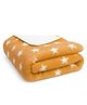 Bumpers Printed Single Fleece Blanket for AC Room (Woollen Blend, Brown)