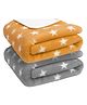 Bumpers Printed Single Fleece Blanket for AC Room (Woollen Blend, Grey, Brown)
