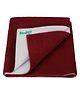 Bumpers The Baby Co. Anti-Piling Fleece Extra Absorbent Instant Dry Sheet, Baby Bed Protector, Waterproof Sheet, Small (70cm x 50cm) - Maroon