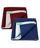 Bumpers Polycotton Baby Bed Protecting Mat Pack of 2 - Dark Blue & Maroon