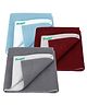Bumpers Polycotton Baby Bed Protecting Mat (Grey, Maroon, Light Blue, Pack of 3, Small)