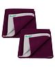 Bumpers Polycotton Baby Bed Protecting Mat Small Size Pack of 2 - Maroon