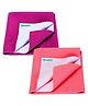 Bumpers Polycotton Baby Bed Protecting Mat (Rani Pink, Salmon Rose, Pack of 2, Small)