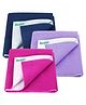 Bumpers Polycotton Baby Bed Protecting Small Size Mat Pack of 3 - Pink Violet & Dark Blue