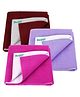 Bumpers Polycotton Baby Bed Protecting Small Size Mat Pack of 3 - Pink Violet & Maroon