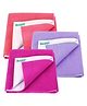 Bumpers Polycotton Baby Bed Protecting Small Size Mat Pack of 3 - Pink Violet & Red