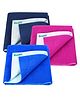 Bumpers Polycotton Baby Bed Protecting Mat Small Size Pack of 3 - Royal Blue, Dark Blue & Pink