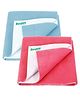 Bumpers Polycotton Baby Bed Protecting Mat (Salmon Rose, Light Blue, Pack of 2, Small)