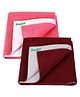 Bumpers Polycotton Baby Bed Protecting Mat (Salmon Rose, Maroon, Pack of 2, Small)