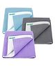 Bumpers Polycotton Baby Bed Protecting Mat Small Size Pack of 3 - Violet, Grey, Blue