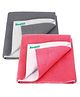 Bumpers The Baby Co. Polycotton Baby Bed Protecting Mat (Salmon Rose, Grey, Pack of 2, Small)