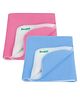 Bumpers Waterproof Baby Dry Sheet Small Size Pack of 2 - Blue & Pink