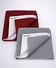 Bumpers Waterproof Baby Dry Sheet Small Size Pack of 2 - Grey & Maroon