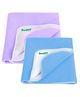 Bumpers Waterproof Baby Dry Sheet Small Size Pack of 2 - Light Blue & Violet