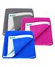 Bumpers Waterproof Baby Dry Sheet, Small Size, Pack of 3 - Pink Blue & Grey