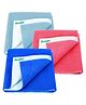 Bumpers Polycotton Baby Bed Protecting Mat Pack of 3 - Pink Light Blue & Royal Blue