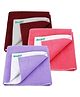Bumpers Polycotton Baby Bed Protecting Mat Pack of 3 - Pink Maroon & Violet