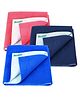 Bumpers The Baby Co. Polycotton Baby Bed Protecting Mat (Royal Blue, Dark Blue, Salmon Rose, Pack of 3, Small)