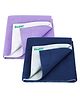 Bumpers Waterproof Baby Dry Sheet, Small Size, Pack of 2 (Violet, Dark Blue)