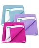 Bumpers The Baby Co. Polycotton Baby Bed Protecting Mat (Rani Pink, Violet, Light Blue, Pack of 3, Small)