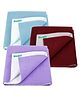 Bumpers The Baby Co. Polycotton Baby Bed Protecting Mat (Violet, Maroon, Light Blue, Pack of 3, Small)