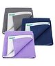 Bumpers Polycotton Baby Bed Protecting Mat Pack of 3 - Violet, Grey, Dark Blue